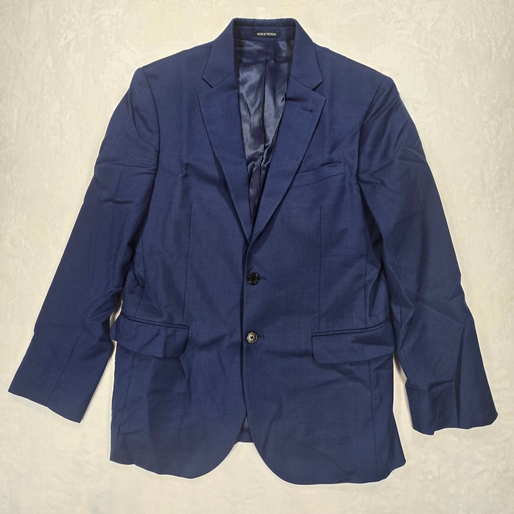 Jos. A. Bank 1905 Custom Express Blue Wool Blazer Sport Coat 41 Regular Mens